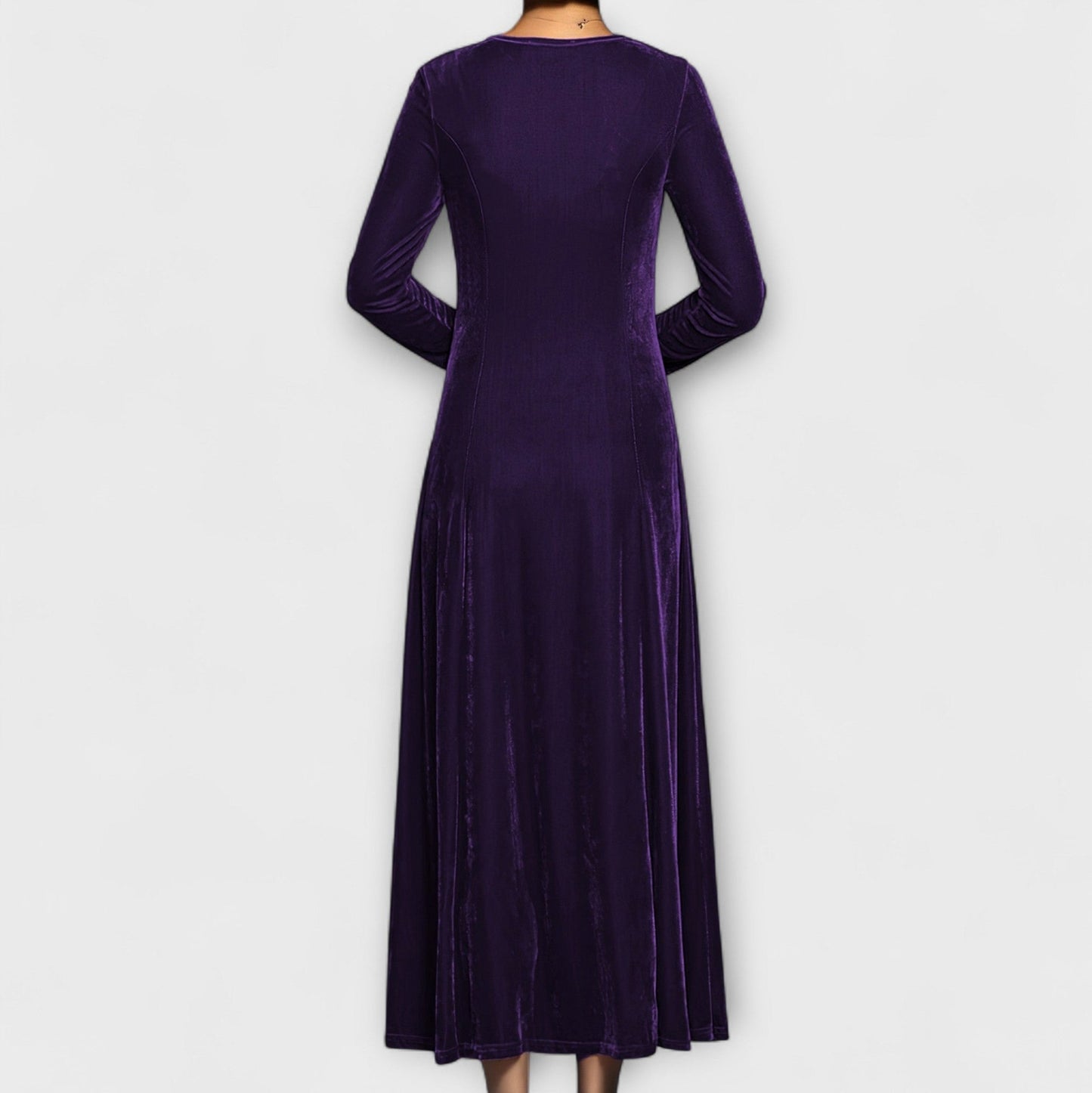Velvet Long Sleeve Maxi Dress