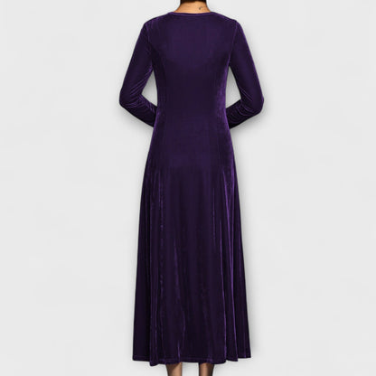 Velvet Long Sleeve Maxi Dress
