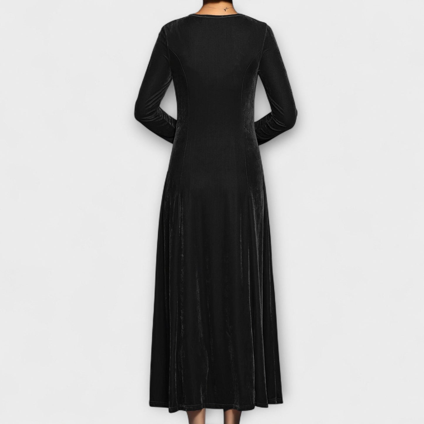 Velvet Long Sleeve Maxi Dress
