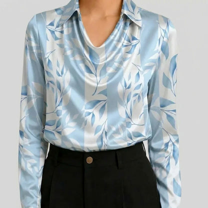 Satin Cowl Neck Blouse