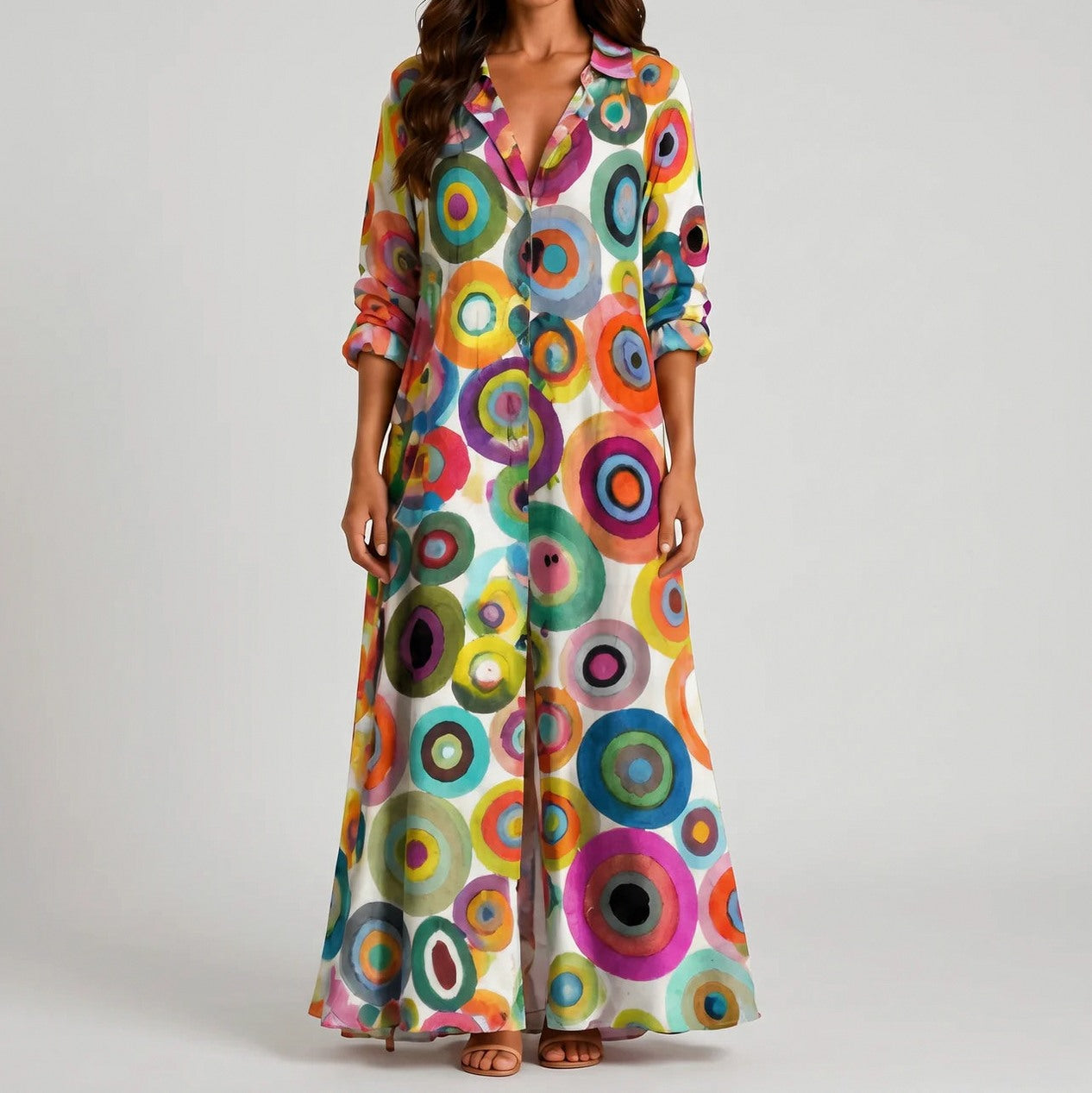 Floral Long Sleeve Maxi Dress