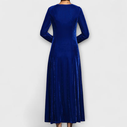 Velvet Long Sleeve Maxi Dress