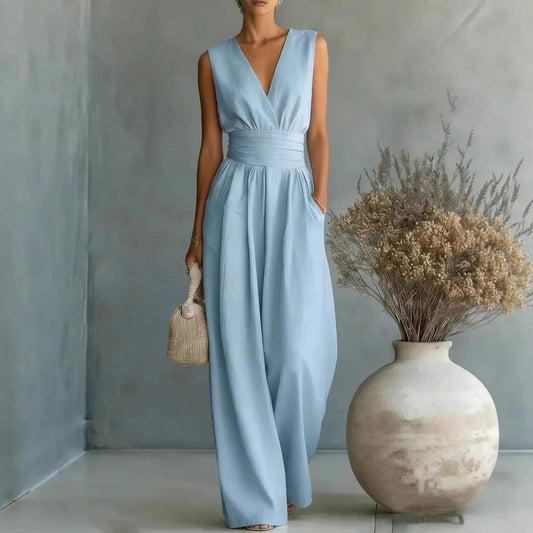 Sleeveless Wide Leg Jumpsuit