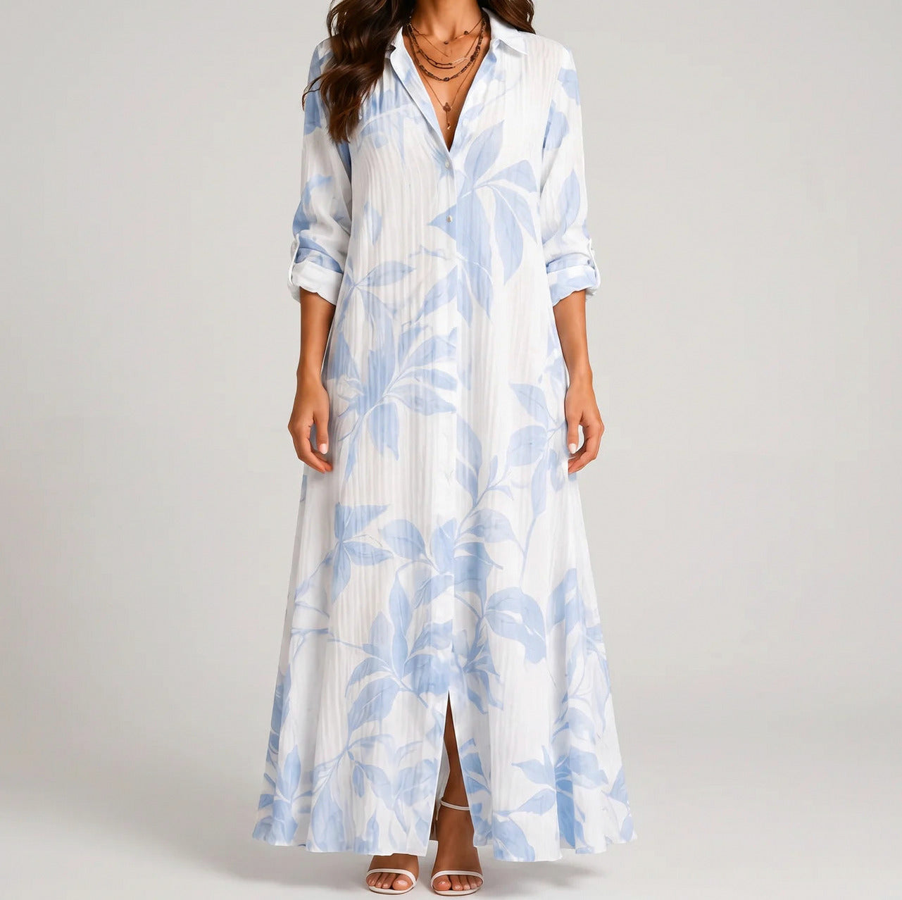 Floral Long Sleeve Maxi Dress