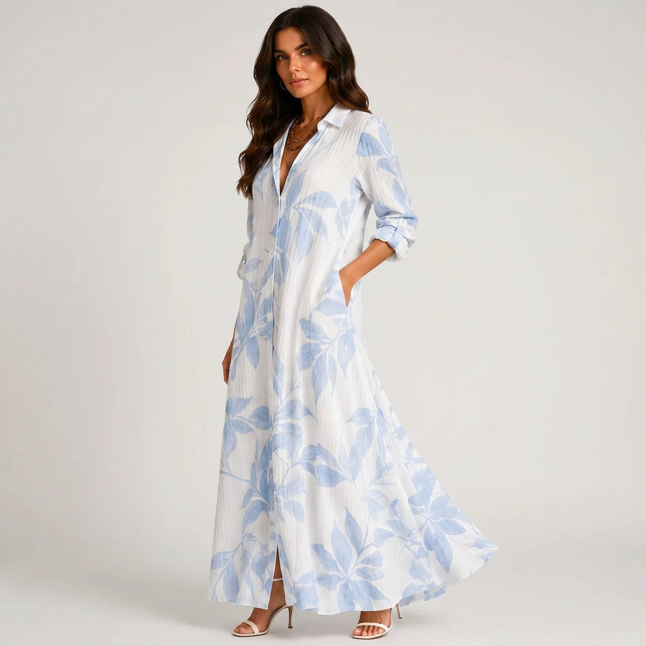 Floral Long Sleeve Maxi Dress