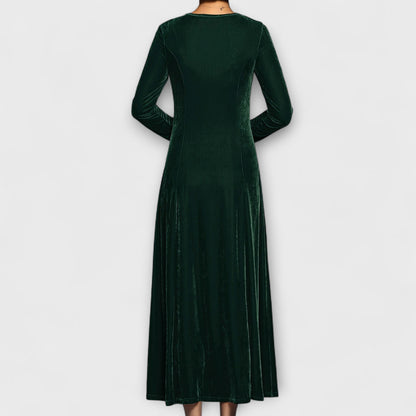 Velvet Long Sleeve Maxi Dress