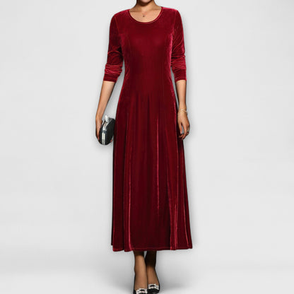 Velvet Long Sleeve Maxi Dress