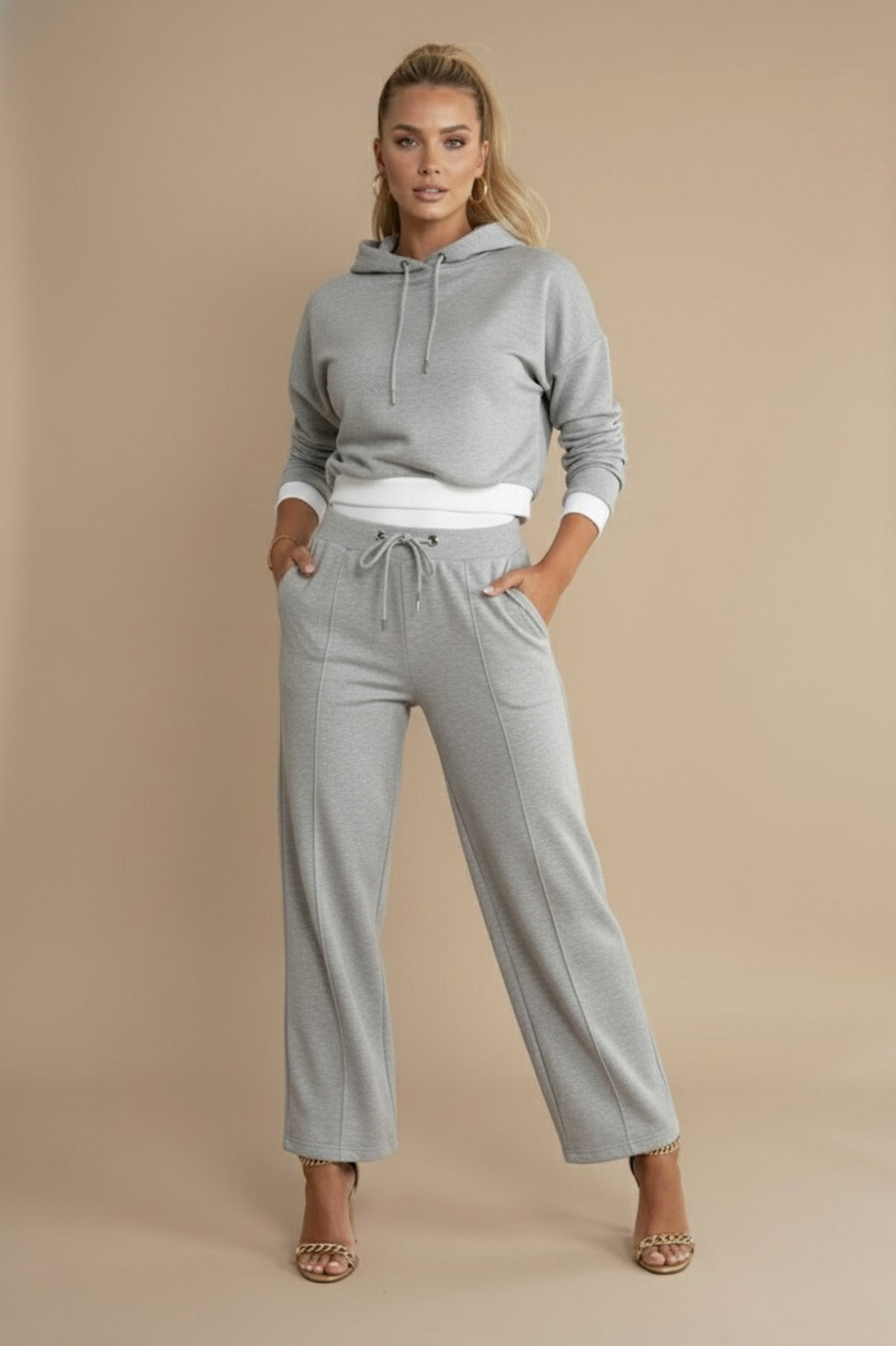 Relaxed Hooded Fleece Jumper