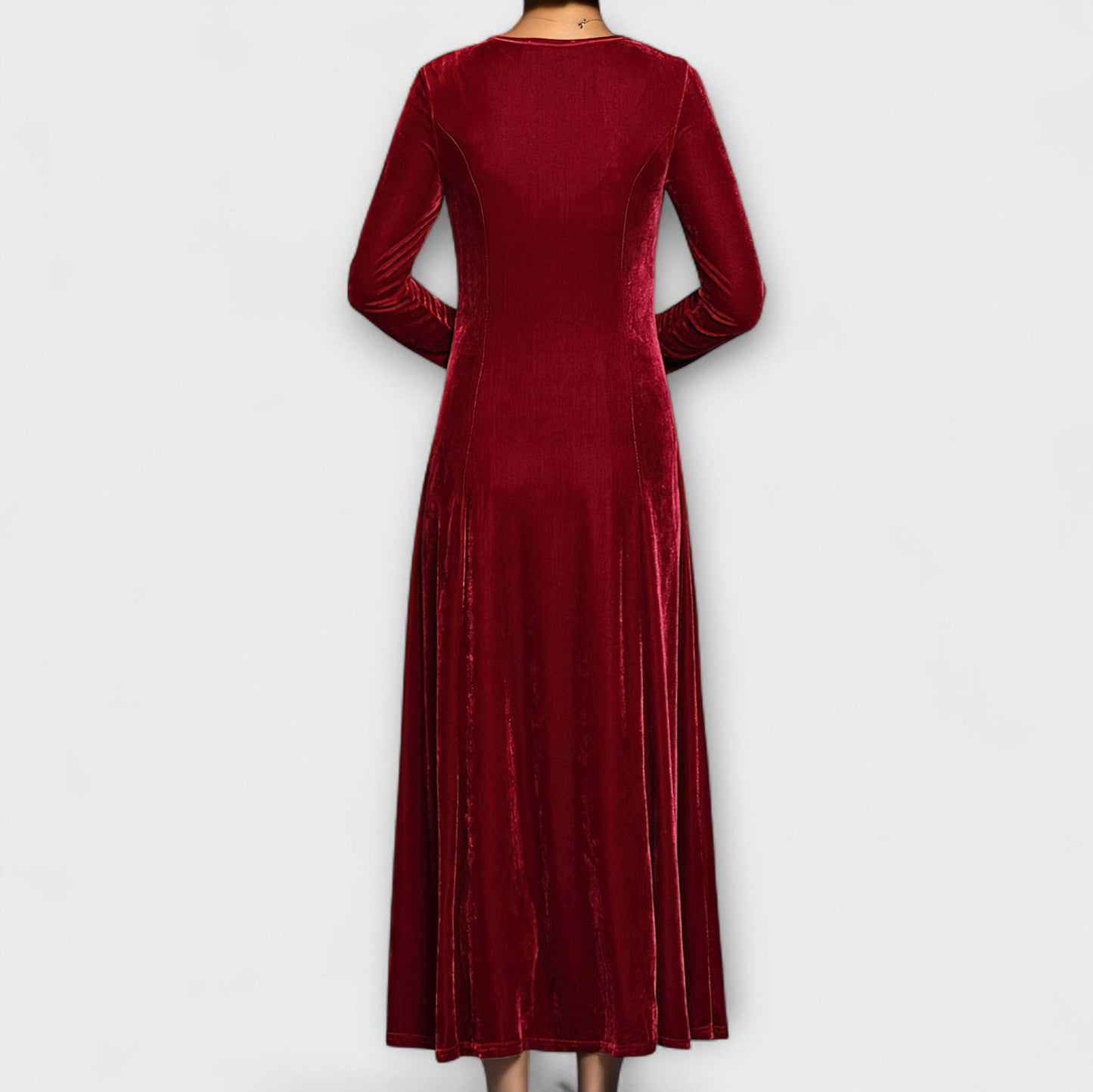 Velvet Long Sleeve Maxi Dress