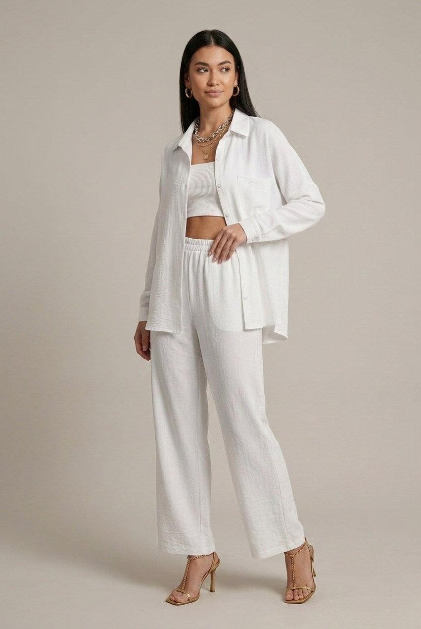 Relaxed High Waisted Wide Leg Pants