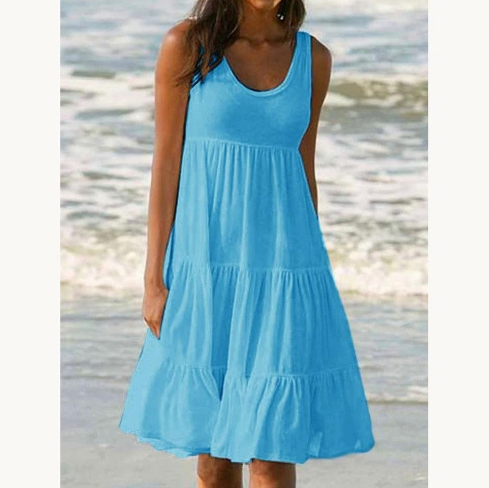 Minimalist Tiered Midi Sundress