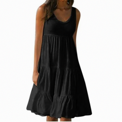 Minimalist Tiered Midi Sundress