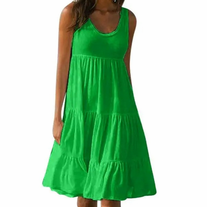 Minimalist Tiered Midi Sundress