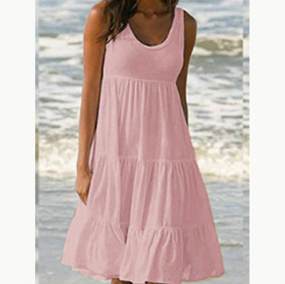 Minimalist Tiered Midi Sundress