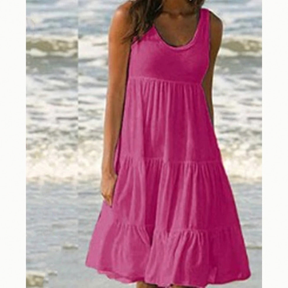 Minimalist Tiered Midi Sundress