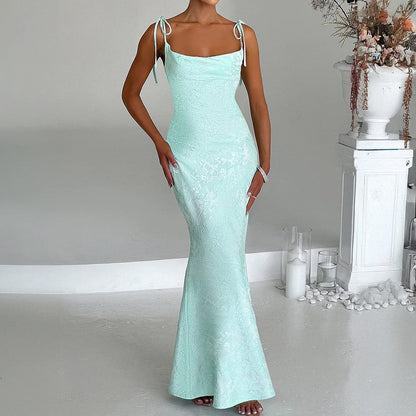 Off Shoulder Lace Maxi Dress