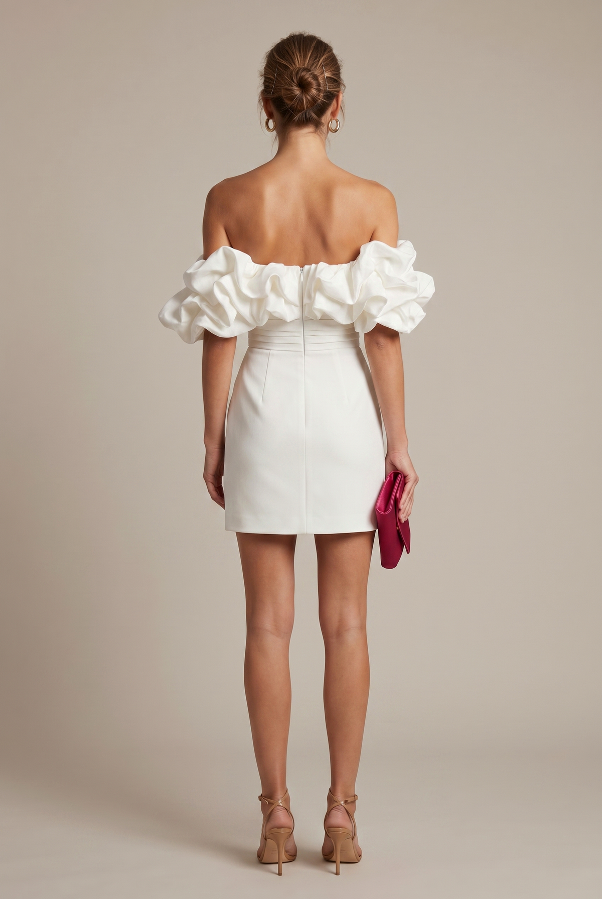Off Shoulder Ruffle Mini Dress