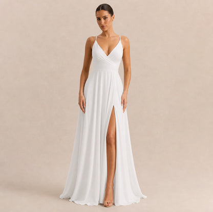 Pleated Sweetheart Formal Maxi Dress
