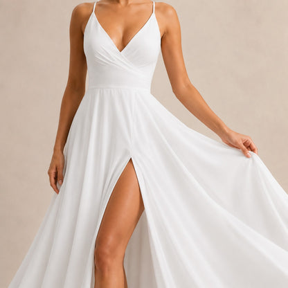 Pleated Sweetheart Formal Maxi Dress