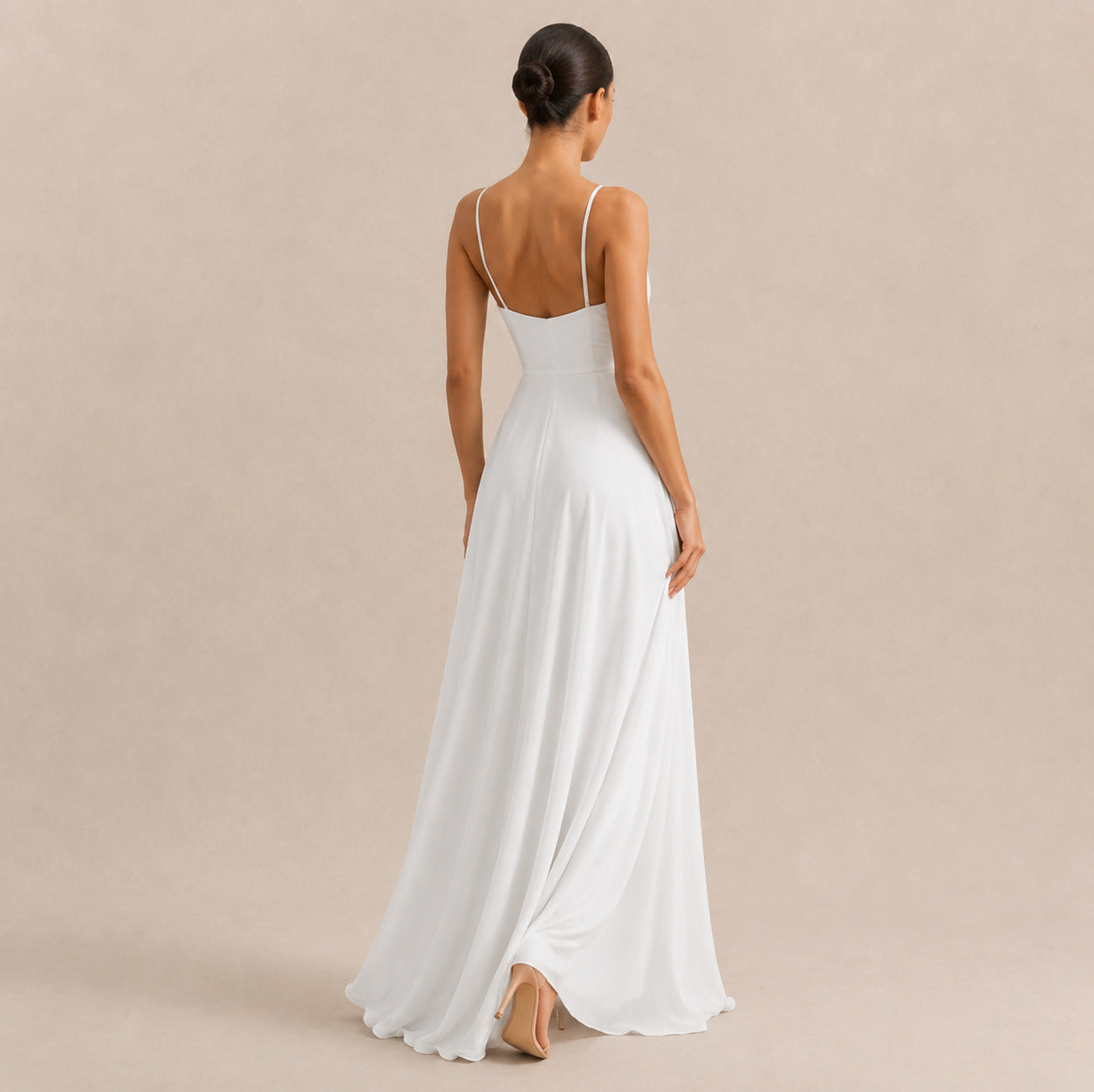 Pleated Sweetheart Formal Maxi Dress