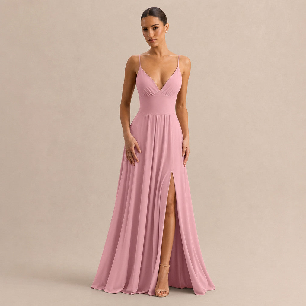 Pleated Sweetheart Formal Maxi Dress