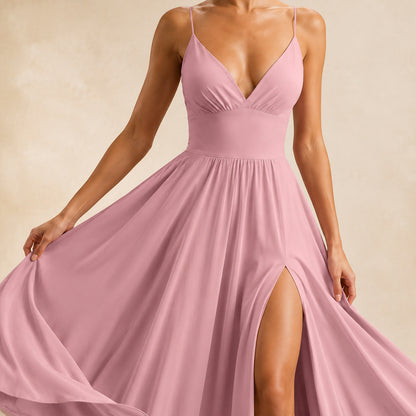 Pleated Sweetheart Formal Maxi Dress