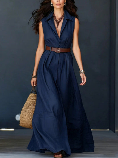 Poplin Button Front Shirt Dress