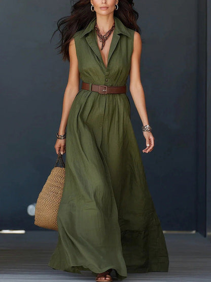 Poplin Button Front Shirt Dress