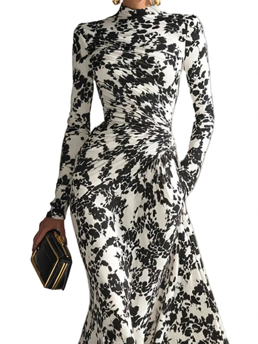 Floral High Neck Maxi Gown