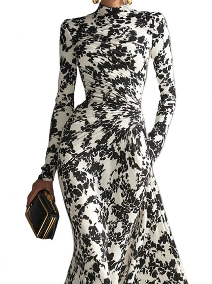 Floral High Neck Maxi Gown