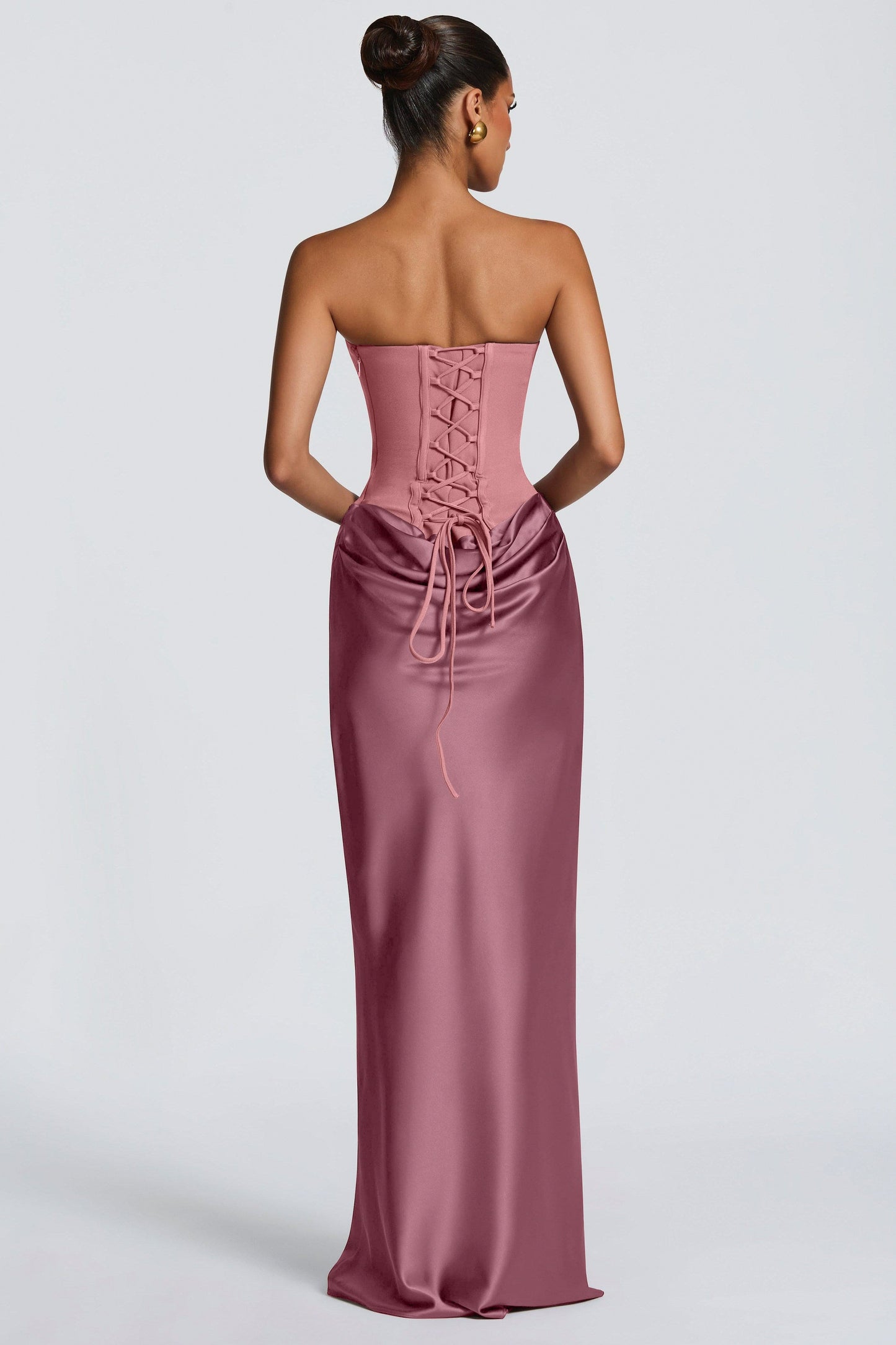 Strapless Corset Formal Maxi Dress