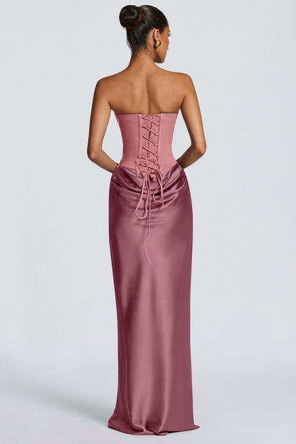Strapless Corset Formal Maxi Dress