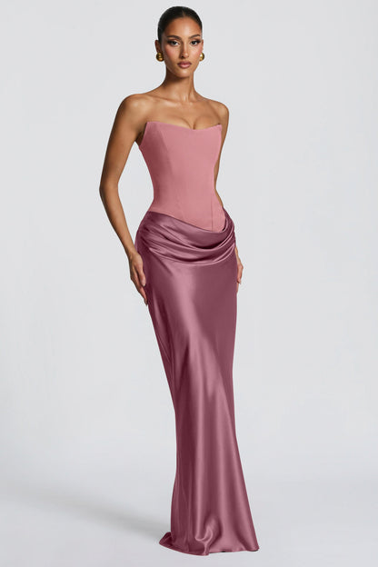 Strapless Corset Formal Maxi Dress