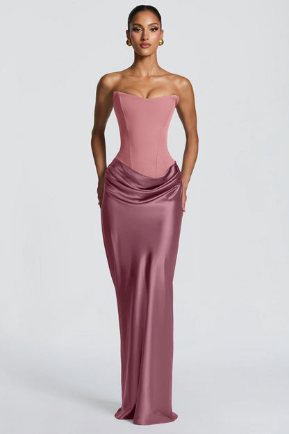 Strapless Corset Formal Maxi Dress