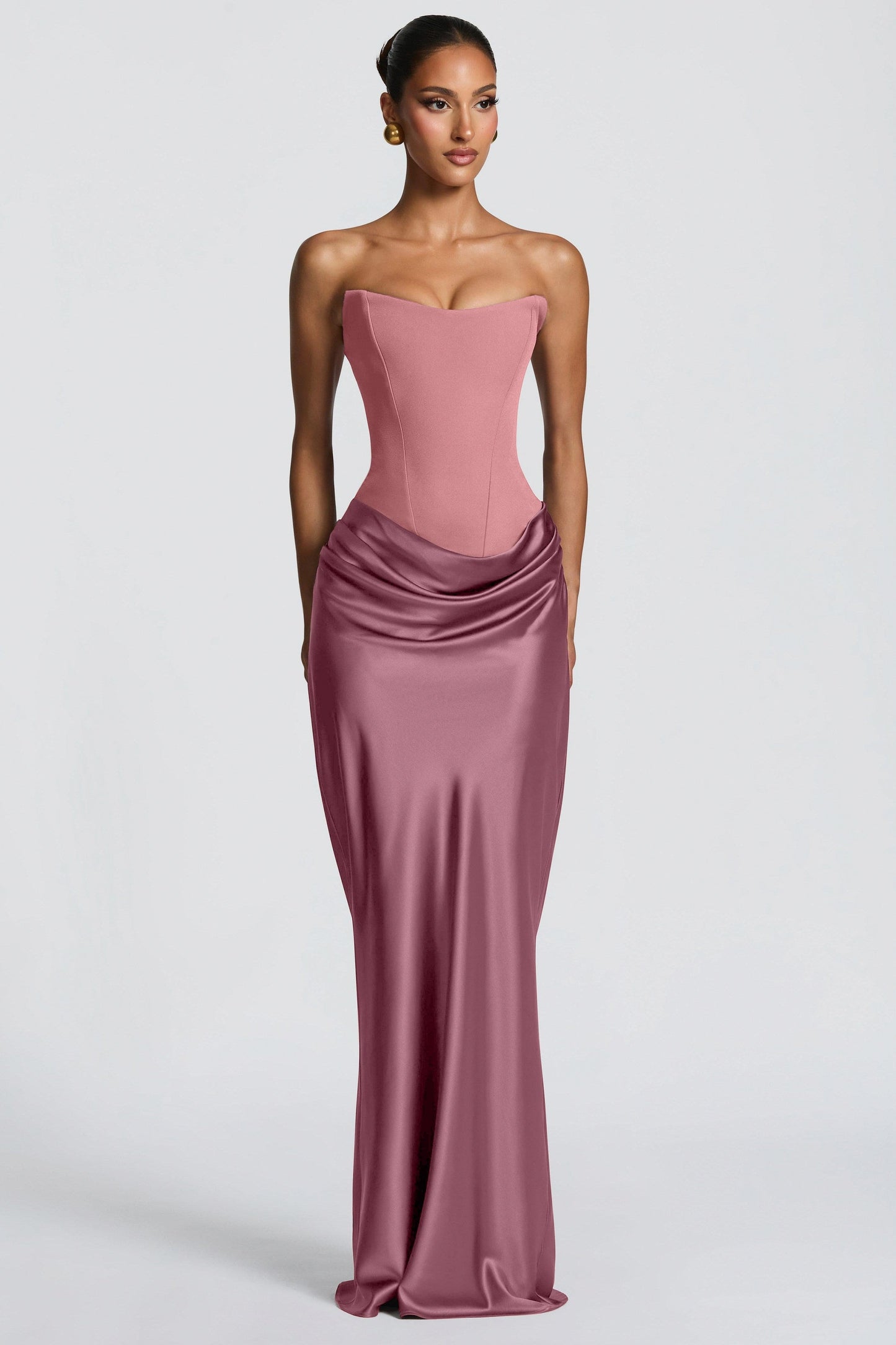 Strapless Corset Formal Maxi Dress