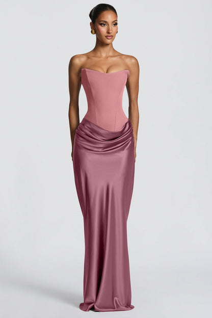 Strapless Corset Formal Maxi Dress
