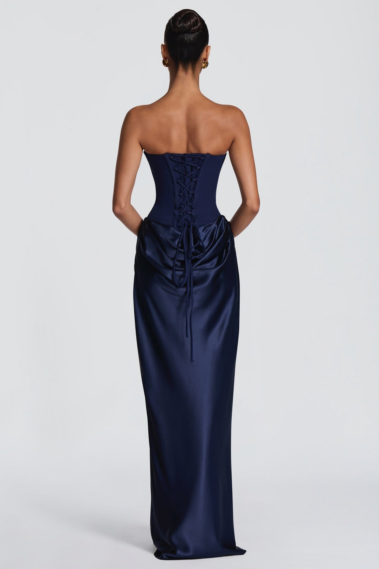 Strapless Corset Formal Maxi Dress