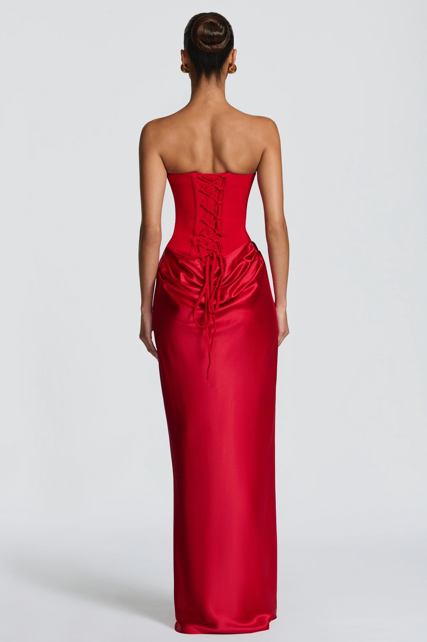 Strapless Corset Formal Maxi Dress