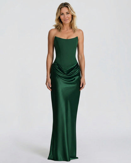 Strapless Corset Formal Maxi Dress