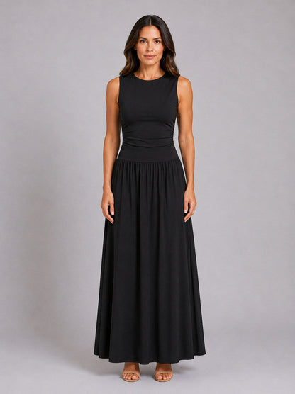 Sleeveless Drop Waist Maxi Dress