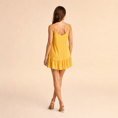 Gauze Tiered Babydoll Sundress