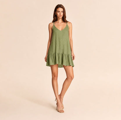 Gauze Tiered Babydoll Sundress