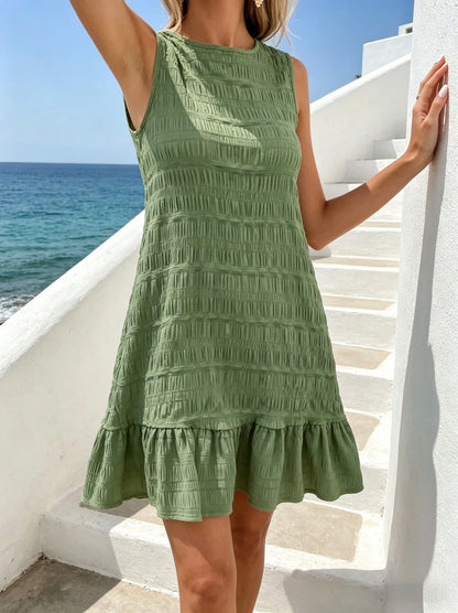 Crepe Tie Back Mini Sundress