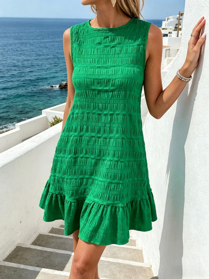 Crepe Tie Back Mini Sundress